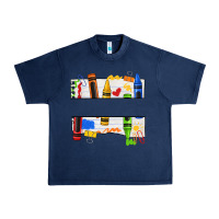 Navy custom teacher name crayon Urban Heavy Tee - texasbilliewilder