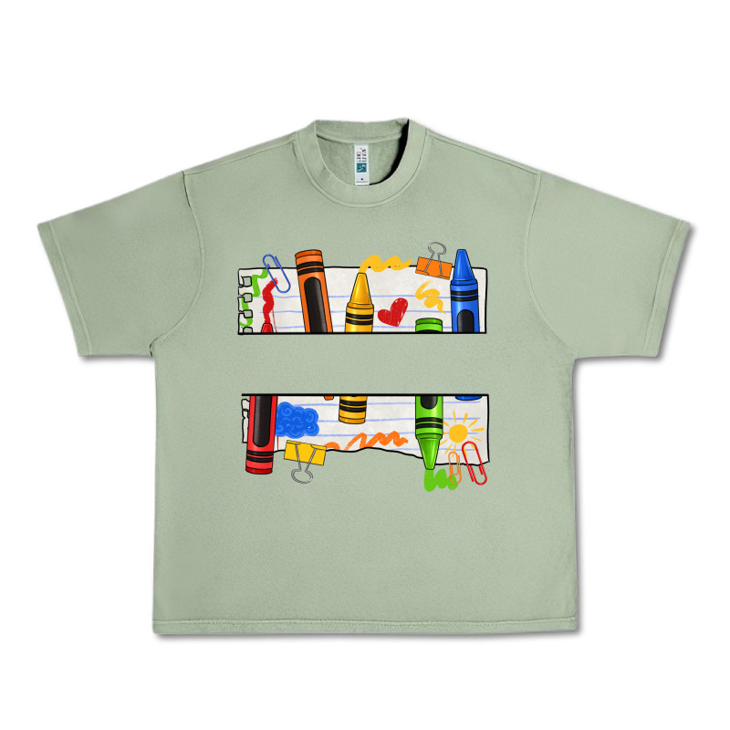 Custom Teacher Name Crayon Urban Heavy Tee by texasbilliewilder | Teevron
