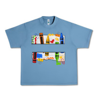 Pebble Blue custom teacher name crayon Urban Heavy Tee - texasbilliewilder