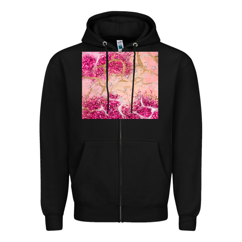Pink Glitter Zipper Hoodie by JahusDesignShop | Teevron
