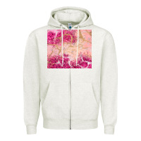Oatmeal Heather pink glitter Zipper Hoodie - JahusDesignShop