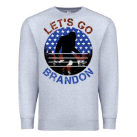Heather Grey let's go brandon bigfoot Premium Sweatshirt - Jasminsmagicworld