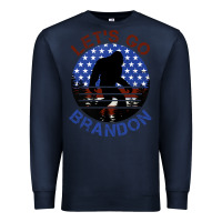 Navy let's go brandon bigfoot Premium Sweatshirt - Jasminsmagicworld