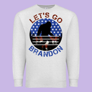 Let's Go Brandon Bigfoot Premium Sweatshirt Designed By Jasminsmagicworld