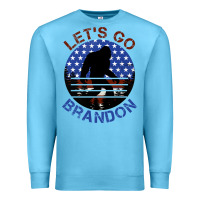 Ocean Blue let's go brandon bigfoot Premium Sweatshirt - Jasminsmagicworld