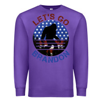 Purple let's go brandon bigfoot Premium Sweatshirt - Jasminsmagicworld