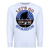 White let's go brandon bigfoot Premium Sweatshirt - Jasminsmagicworld