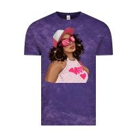 Cloud Purple pink sunglasses afro black girl Vintage Tee - texasbilliewilder