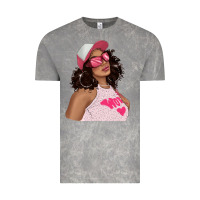 Cloud Rock pink sunglasses afro black girl Vintage Tee - texasbilliewilder