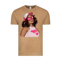 Vintage Camel pink sunglasses afro black girl Vintage Tee - texasbilliewilder