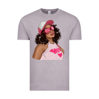 Vintage Zinc pink sunglasses afro black girl Vintage Tee - texasbilliewilder
