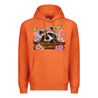Carrot raccoon with flowers Premium Hoodie - MaliasSmallBusiness