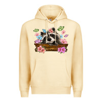 Pina Colada raccoon with flowers Premium Hoodie - MaliasSmallBusiness