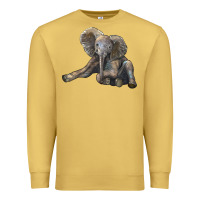 Antique Gold Baby Elephant Premium Sweatshirt - LillyAllenDesigns