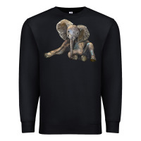 Black Baby Elephant Premium Sweatshirt - LillyAllenDesigns