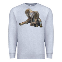 Heather Grey Baby Elephant Premium Sweatshirt - LillyAllenDesigns