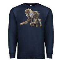 Navy Baby Elephant Premium Sweatshirt - LillyAllenDesigns