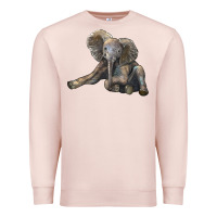 Pale Pink Baby Elephant Premium Sweatshirt - LillyAllenDesigns