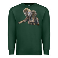 Sports Green Baby Elephant Premium Sweatshirt - LillyAllenDesigns