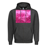 Charcoal Heather pink glitter Zipper Hoodie - JahusDesignShop