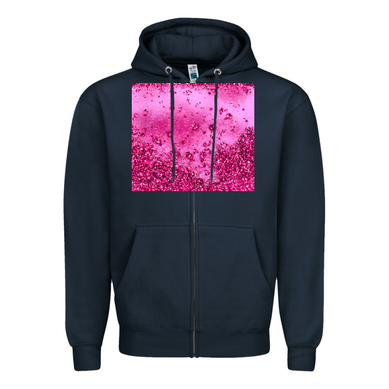 Pink Glitter Zipper Hoodie by JahusDesignShop | Teevron