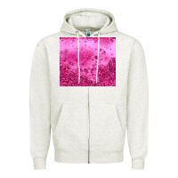Oatmeal Heather pink glitter Zipper Hoodie - JahusDesignShop
