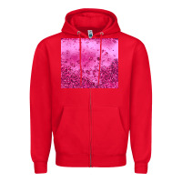 Red pink glitter Zipper Hoodie - JahusDesignShop