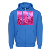True Royal pink glitter Zipper Hoodie - JahusDesignShop