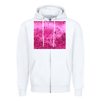 White pink glitter Zipper Hoodie - JahusDesignShop