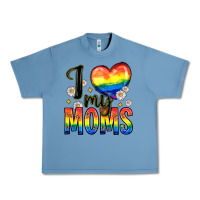 Pebble Blue i love my moms Urban Heavy Tee - Zillion Design Studio