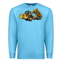 Ocean Blue Articulated Hauler Premium Sweatshirt - LillyAllenDesigns