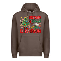 Coffee rockin around the clasroom teacher Premium Hoodie - MaliasSmallBusiness