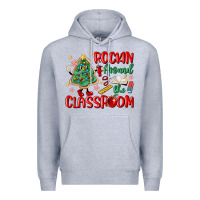 Heather Grey rockin around the clasroom teacher Premium Hoodie - MaliasSmallBusiness