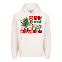 Pale Pink rockin around the clasroom teacher Premium Hoodie - MaliasSmallBusiness