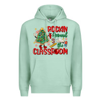 Seafoam rockin around the clasroom teacher Premium Hoodie - MaliasSmallBusiness