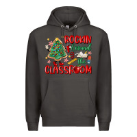 Smoke rockin around the clasroom teacher Premium Hoodie - MaliasSmallBusiness