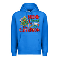 True Royal rockin around the clasroom teacher Premium Hoodie - MaliasSmallBusiness