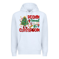 White rockin around the clasroom teacher Premium Hoodie - MaliasSmallBusiness