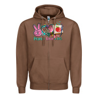 Chestnut peace love art   ado Zipper Hoodie - AdoDesignShop