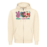 Sandshell peace love art   ado Zipper Hoodie - AdoDesignShop