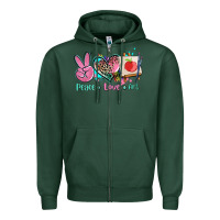Sports Green peace love art   ado Zipper Hoodie - AdoDesignShop