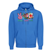 True Royal peace love art   ado Zipper Hoodie - AdoDesignShop