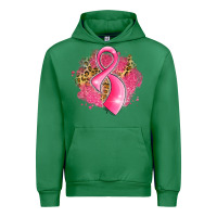 Emerald breast cancer awareness ribbon with glitter pink l Urban Hoodie - LillyAllenDesigns
