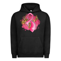 Pigment Black breast cancer awareness ribbon with glitter pink l Urban Hoodie - LillyAllenDesigns