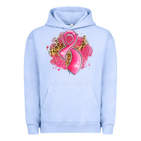Pigment Grape Ice breast cancer awareness ribbon with glitter pink l Urban Hoodie - LillyAllenDesigns