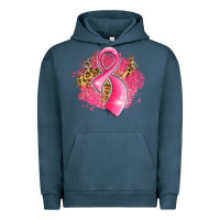 Pigment Midnight Navy breast cancer awareness ribbon with glitter pink l Urban Hoodie - LillyAllenDesigns