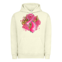 Pigment Pistachio breast cancer awareness ribbon with glitter pink l Urban Hoodie - LillyAllenDesigns
