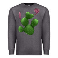 Charcoal Heather heart cactus Premium Sweatshirt - Jasminsmagicworld