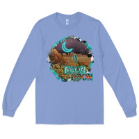 Colony Blue neon moon Long Sleeve Tee - SublimationCraftShop
