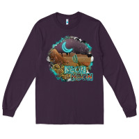 Plum neon moon Long Sleeve Tee - SublimationCraftShop